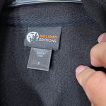 Holiday Editions Womens Black Fleece Ghost Trick or Treat Vest Size S Photo 3