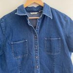 Eddie Bauer Button Down Jean Dress Short Sleeve Size XL Photo 7