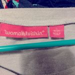 Woman Within long sleeve pull on crew neck gray with gold polka dots lsweatshirt Photo 4