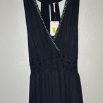 Free People NEW  Megan black crochet waist peplum tank top women’s size medium Photo 2