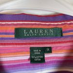 Ralph Lauren Lauren  Pink Purple Orange StripedButtoned Blouse Size 1X EUC #4475 Photo 5