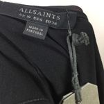 All Saints Lowe Jersey Chiffon Layered Dress Black US 6 Photo 3