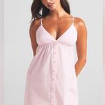 SKIMS  Cotton Poplin Sleep Mini Dress – Cherry Blossom Stripe – Size M – NWT Photo 0