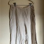 Flax Vintage  Wide Leg Linen Pants Sz 10 Petite Crop‎ in Oat Color Neutral Photo 1