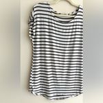 Green Envelope Grey and White Striped Short Sleeve T Photo 1