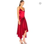 Fleur du mal red poppy colored silk handkerchief hem dress NWT. Size 10 Photo 3