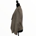 BB Dakota Nicholson Mocha Faux Suede Drape Jacket Long Sleeves Photo 5