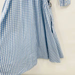 Tibi  Summer-Fresh Midi Shirtdress Long Sleeve Gingham Printed Blue Size 4 Photo 11