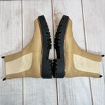 Sam Edelman Laguna Chelsea Waterproof Tan Leather Chunky Heel Combat Boots Photo 7