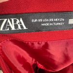 ZARA  red high waisted bow trim skirt skort size XS Photo 6