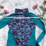 Champion  Blue Pink Blurred Workout Top Sleeve C9 Size Juniors Large Teal Running Photo 4