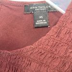 Ann Taylor  Women’s Burgundy Flowy Balloon Sleeve Blouse Size XS Photo 2