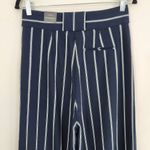 Madison Navy Stripe Wide Leg Pants NWT Size 4 Preppy Striped Dress Pants Blue Photo 4