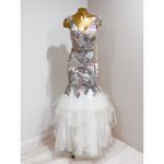 Colors Dress  1961 Floral Embroidered Mermaid Wedding Prom Formal Dress Size 0 Photo 2