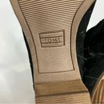 Toms Majorca black perforated suede heels peep toe womens size 6 business casual Photo 7