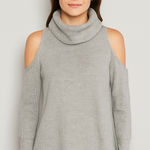 Allison Joy  Light Gray Cowl Neck Sweater Large Photo 0