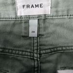 frame denim Frame Canteburry Blue Green Raw Hem Mixed Media Le Cargo Mini Denim Skirt 28 Photo 7