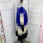 MaxSport Western Colorblock Long Cardigan Sweater Gray Blue Cream Black Large Photo 5