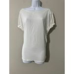 PATRIZIA LUCA MILANO White Tie Back Short Sleeve Tunic Top Women's Size L Size L Photo 2