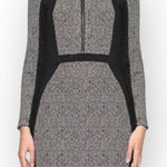 W118 By Walter Baker  Sheath Dress Women's Medium Gray Black Long Sleeve Zipper Photo 0