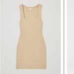 COS  Square Neck Tube Dress in Beige knit classic fall casual contemporary Photo 2