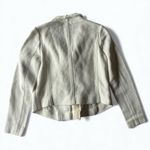 Vince  Off-White Fringe Tweed Moto Blazer Jacket Size Medium Photo 2