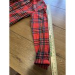 Old Navy  Women‎ Size Medium Tunic Shirt Red Flannel Button Down Shirt Cotton Photo 2