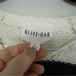 Olive & Oak  White Blush Navy Blue Striped Knit Pullover Sweater Size S Photo 10