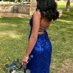 Dillard's Navy Blue Prom Dress Photo 3