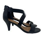 Style & Co Paysonn Faux Leather Dress Sandals Heels Black 8.5 Photo 2