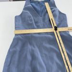 After Six Dress Womens 8R Larkspur Blue V Neck Keyhole Crepe Trumpet Gown 6821 Photo 8