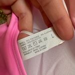 Women's One Shoulder Bright Pink Ombre Mesh Colorblock Swim Suit Large NWOT Photo 3