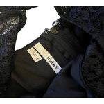 Studio Y DRESS 5/6 Womens Black Lace Top Gray Full Skirt Lined Zip Mob Wife Photo 4