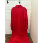 Victoria's Secret Women's Red Velvet Long Sleeve Shirt Dress Size M/L Photo 4