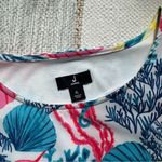 Jason Wu J White Sea Life Seashells Corals Printed Summer Tunic Top Women’s XL Photo 6