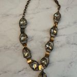 NEW KIRKS FOLLY Brass Gold Tone Champagne Crystal Statement Necklace Vintage Photo 1