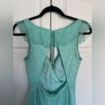 Sherri Hill Custom  Aqua and Silver  Sleeveless Chiffon Cocktail Size 0 Photo 5