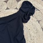 Free People  Black Puff Sleeve Bodysuit Photo 1