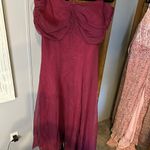 Michaelangelo  Strapless Magenta Gown Photo 1