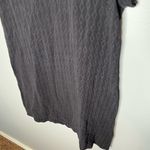 Anthropologie Maeve  Womens Shift Dress Cup Sleeve Diamond Knit Black size small Photo 2