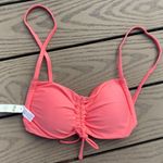 Aerie NWT  bandeau coral orange pink bikini swim top halter padded small Photo 0