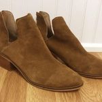 Steve Madden Brown Suede Open Side Ankle Boot Bootie Chunky Heel Leather Size 10 Photo 1