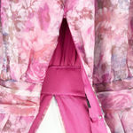 Lulus NWT Glam Party Garden Romance Magenta Floral Print Organza Maxi Dress XL Photo 11