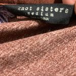 Knot Sisters Brown Floral Print Faux Wrap Blouse size  M Photo 6