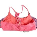 Breaking Waves Pink Chevron Halter Bikini Top L Boho Summer Size L Photo 2