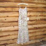 Mac Duggal  6153 Multicolor Sleeveless Floral Paillette Embellished Mesh Gown Photo 7