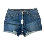Old Navy High Waisted 3" Inseam OG Blue Jean Cut Off Shorts 16 Medium Wash NWT Photo 5