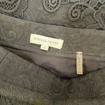 Rebecca Taylor Pique Floral Lace-Hem Fitted Tube Skirt in Black Size 8 Photo 4