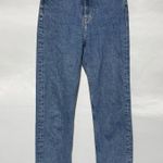 & Other Stories & Other Stories High Rise Straight Leg Raw Hem Cropped Jeans Medium Wash Size 24 Photo 2