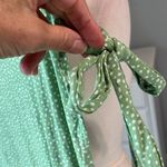 Urban Romantics Wrap Skirt Sage Green Dotted Elastic Back Waist Womens L Midi Photo 1